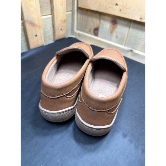 NEW My Slippers Mens Tan Brown Leather Moccasin Slippers Size 9